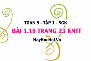 Bài 1.18 trang 23 Toán 9 tập 1 Kết nối tri thức SGK